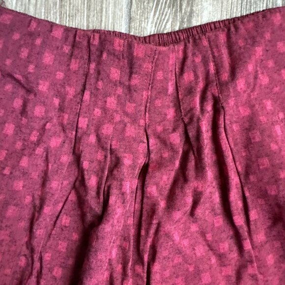2/$18 SALE! Vintage Palazzo Wide Leg Pants Pink Geometric Boho Fairy Flowy M - Picture 4 of 11